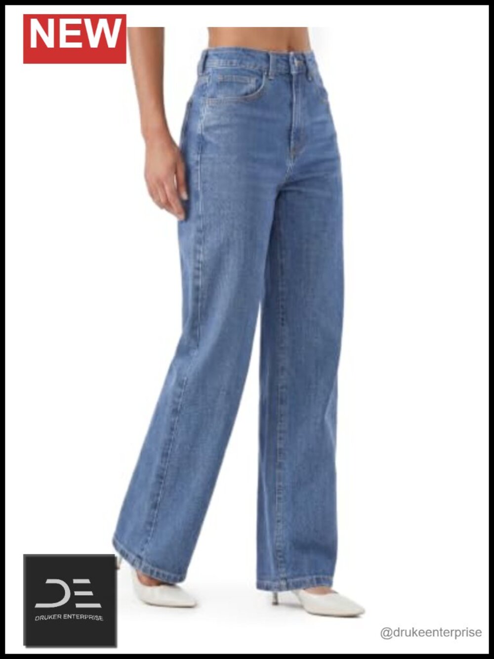 Tall Women's Straight Leg Jeans Mid Rise Stretch Denim 32/34 Inseam